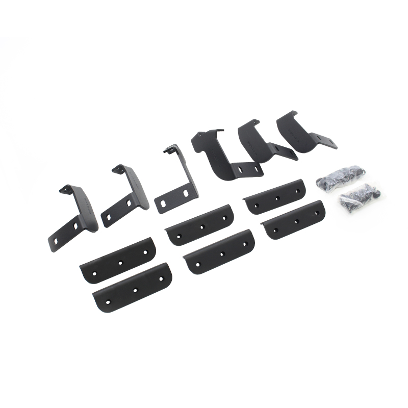 Toyota Tundra SideStep Mounting Brackets - Go Rhino - Dominator - Textured Black - `22-`27